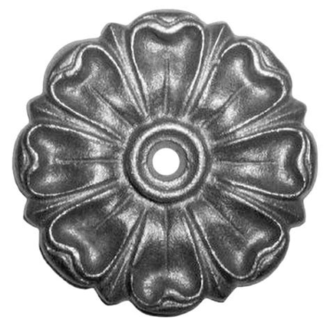 embossed metal box on wrought iron base|Iron Rosettes .